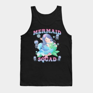 Mermaid Squad Party Gift For Girl Kids Tank Top